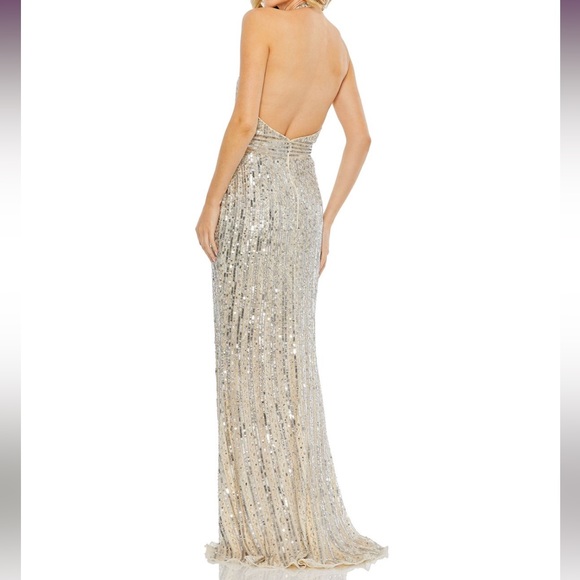 Mac Duggal 5759 - Embellished Halter Evening Gown Size 12 NWT - Picture 3 of 7